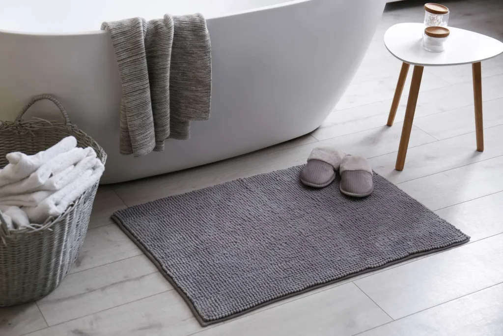 Clean towels and bathroom rug washed regularly to avoid mold